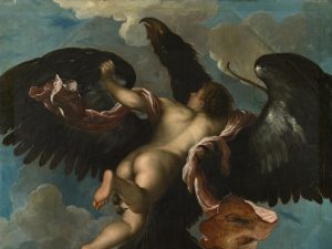Damiano Mazzan maalaus Ganymeden raiskaus.