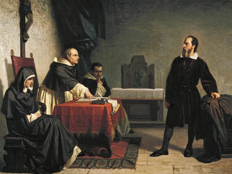 Galileo inkvisition edessä. Cristiano Banti 1857. Kuva: Wikipedia.