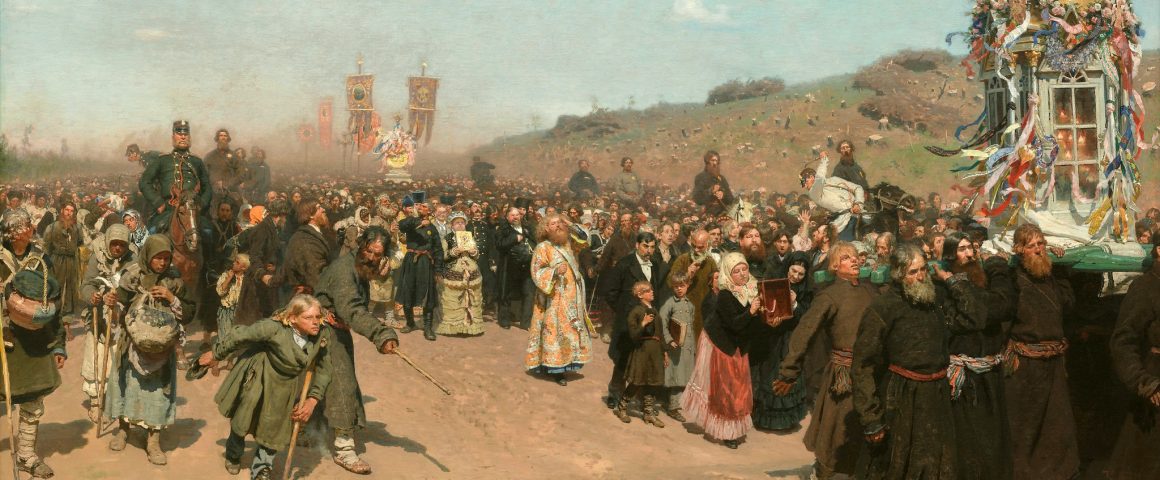 Ilja Repinin maalaus Ristisaatto Kurskin kuvernementissa.