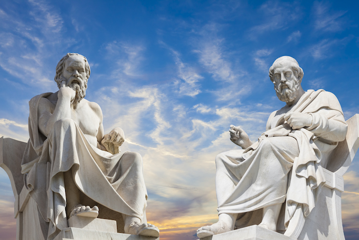 Platon ja Sokrates.