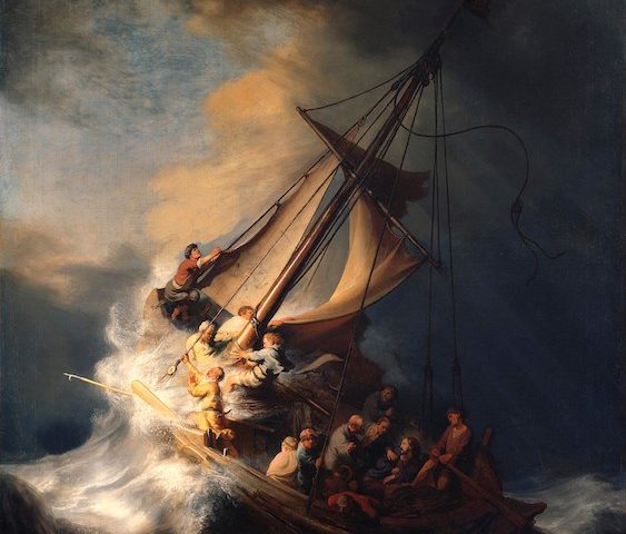 Rembrandtin maalaus Myrsky Galileajärvellä vuodelta 1633.