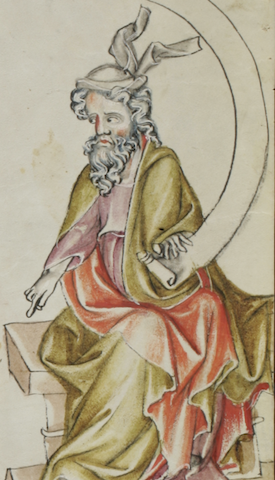 Jesajan kuva 1300-luvun evnkeliumikäännöksestä. Kuva: Wikipedia.